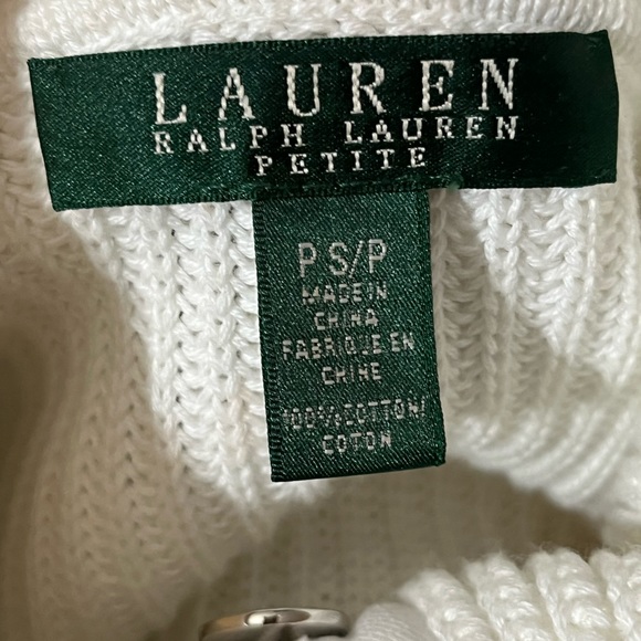 Lauren Ralph Lauren Cable Knit cardigan Sweater with pockets - Picture 9 of 10